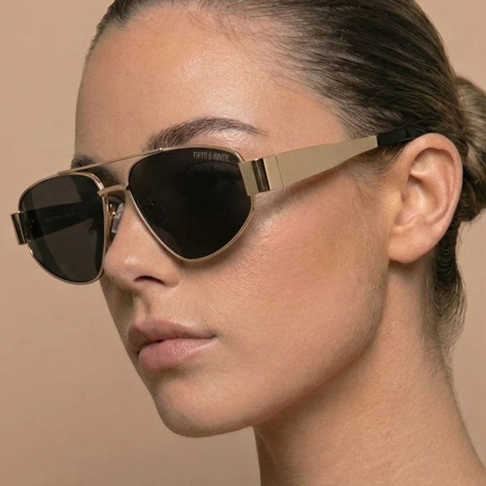 Nordstrom Gold-Tone polarized sunglasses
